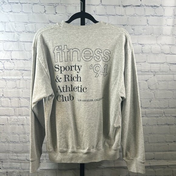 🩶 Sporty & Rich Gray Athletic Club Sweatshirt - Size Small - Picture 5 of 5